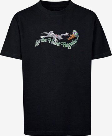 ABSOLUTE CULT Shirt 'Tom And Jerry - Let The Hunt Begin' in Black: front