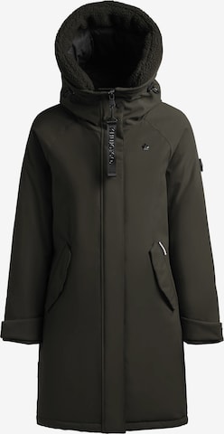 khujo - Sobretudo de inverno 'Semie4' em verde: frente