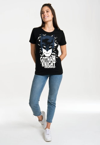 LOGOSHIRT Shirt 'Batman - Gotham Knight' in Black