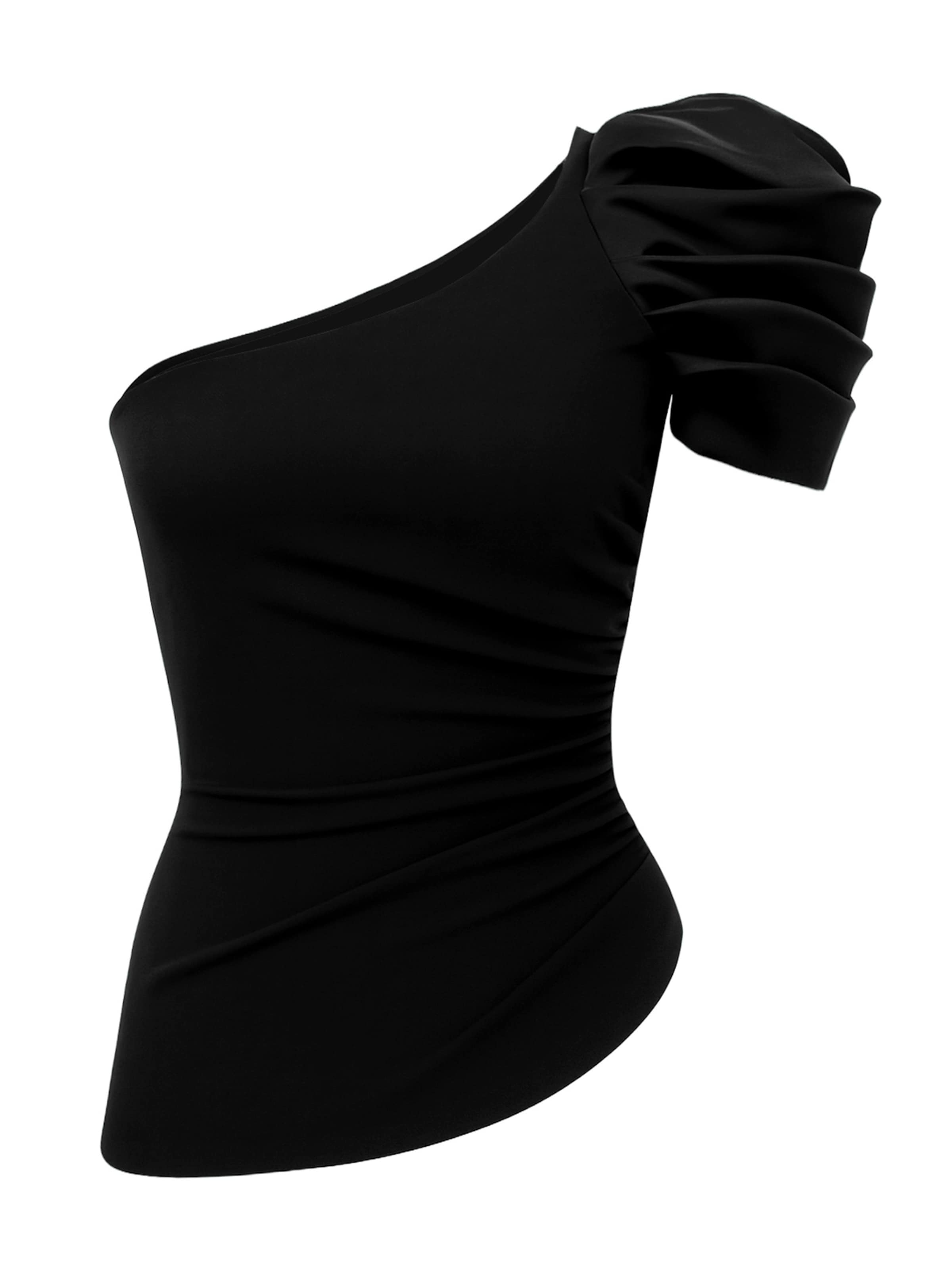 GODDIVA Blouse in Black: front