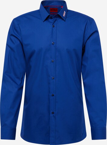 HUGO Button Up Shirt 'Elisha' in Blue: front