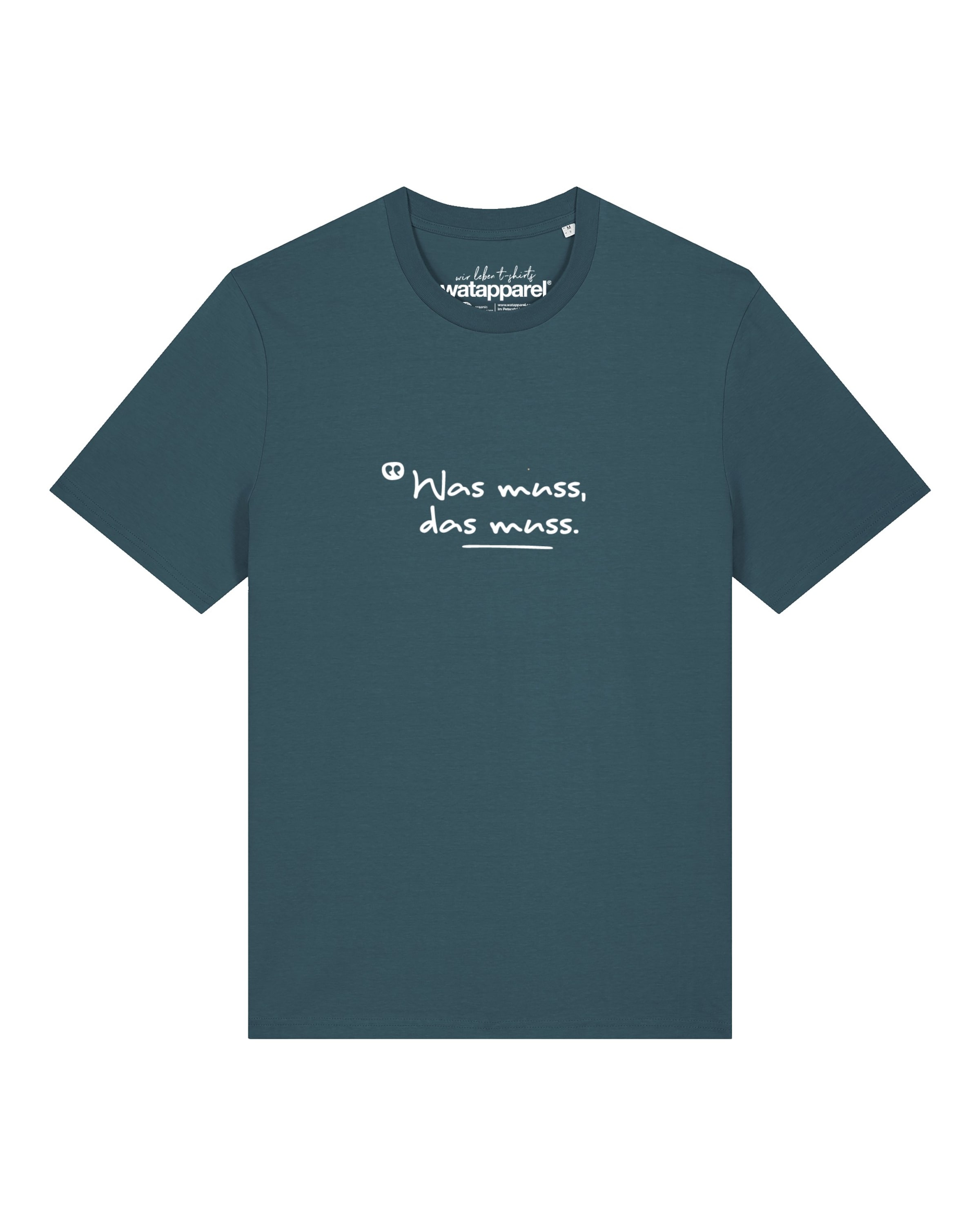 Maglietta 'Was Muss Das Muss' di Watapparel in verde: frontale