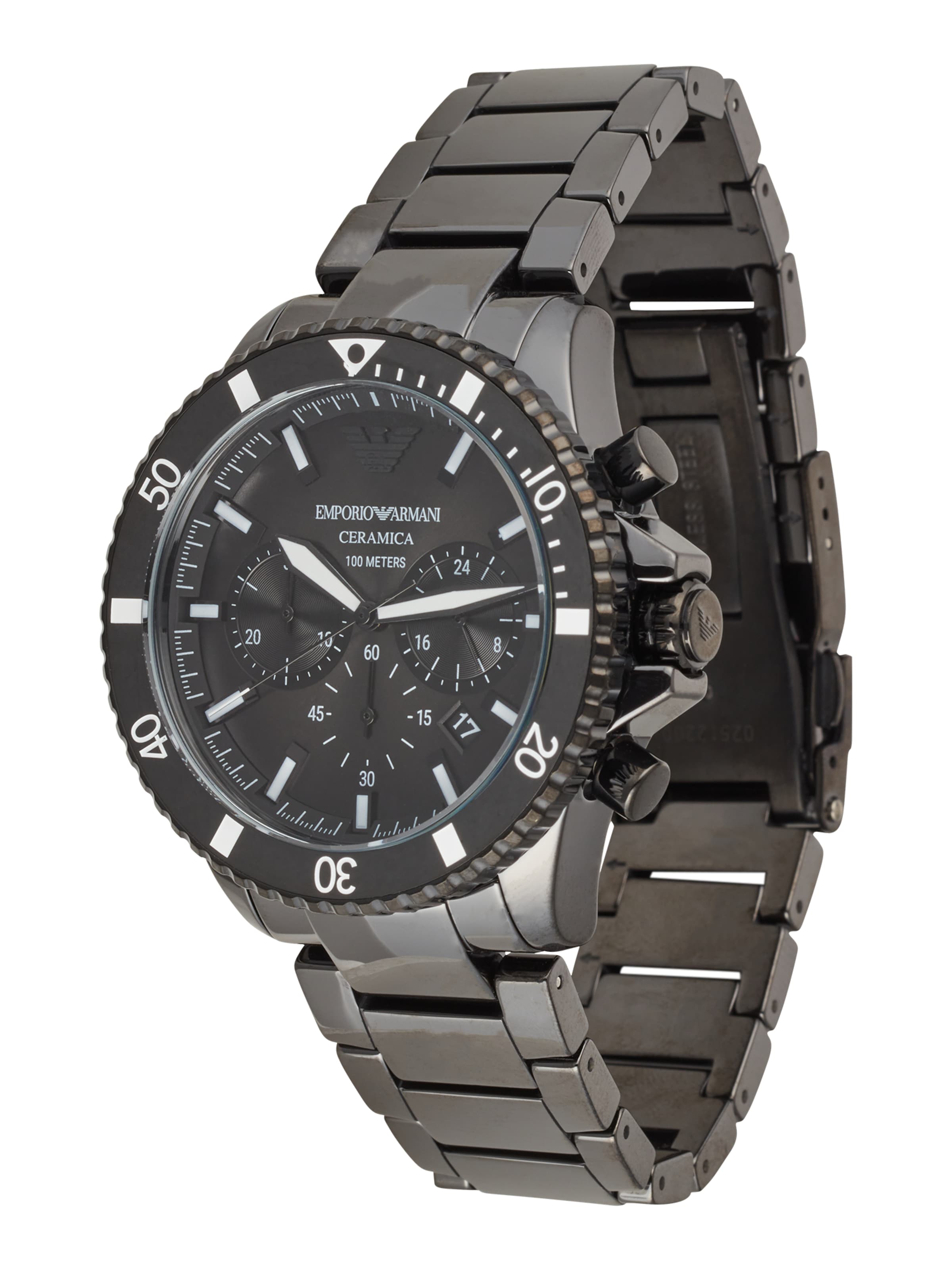 Orologio analogico di Emporio Armani in nero: frontale