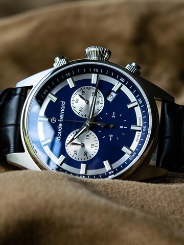 Claude Bernard Analog Watch 'Proud Heritage Chronograph' in Blue