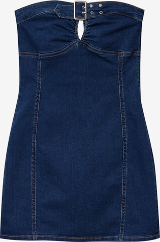 Pull&Bear Jurk in Blauw: voorkant