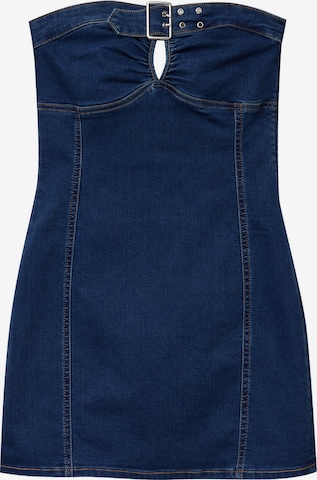 Pull&Bear Sukienka w kolorze niebieski: przód