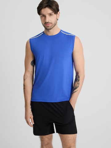 Tricou de la NoWear pe albastru: față