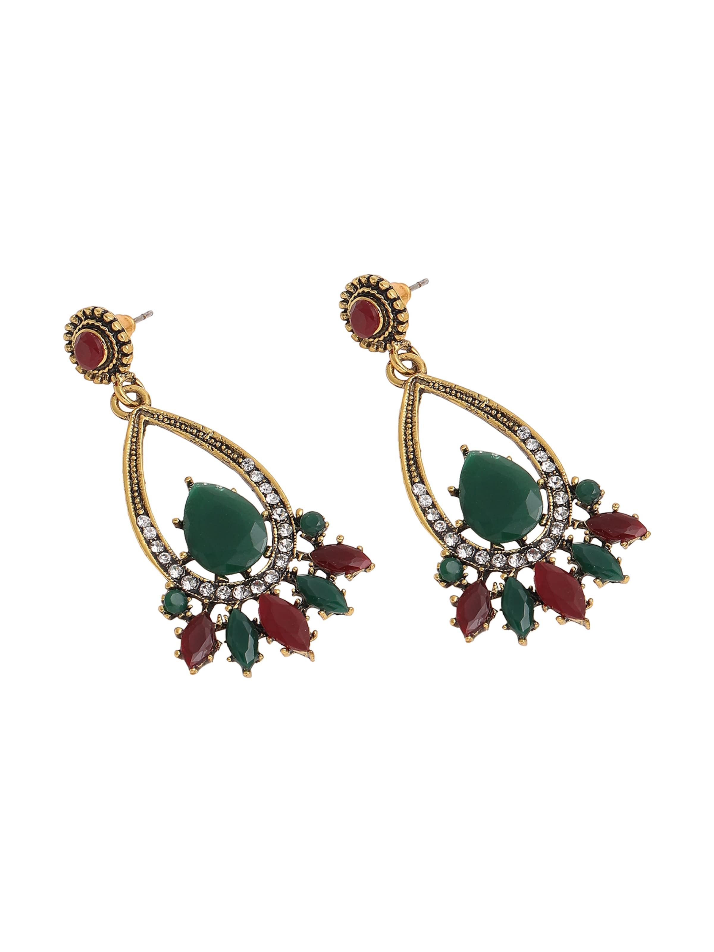 SOHI Náušnice 'Rahina' - Zlatá: predná strana