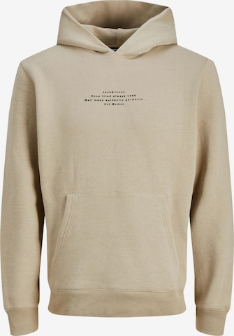 JACK & JONES Sweatshirt 'Evan' in Beige: voorkant