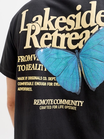 JACK & JONES Póló 'JORMONTAUK' - fekete