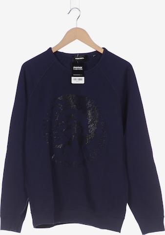 DIESEL Sweatshirt & Zip-Up Hoodie in XL in Blue: front