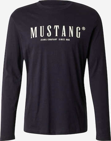 MUSTANG Shirt 'Asheville' in Schwarz: Vorderseite