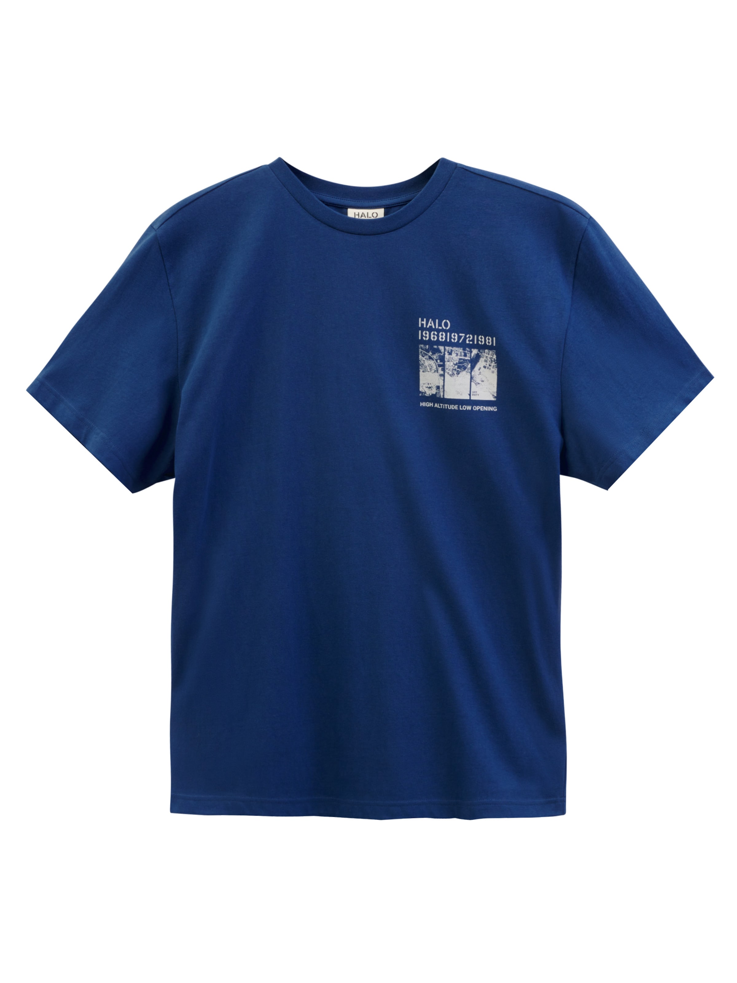 HALO Shirt 'Map' in Blauw: voorkant