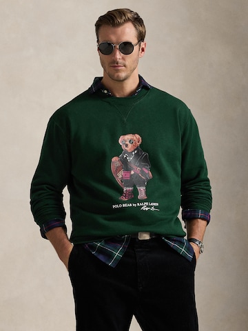 Polo Ralph Lauren Big & Tall Mikina 'SEASONAL' – zelená: přední strana
