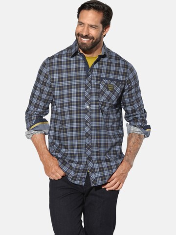 Jan Vanderstorm Comfort fit Button Up Shirt 'Jorgren' in Blue: front