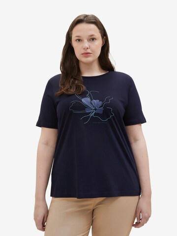 T-shirt Tom Tailor Women + en bleu : devant