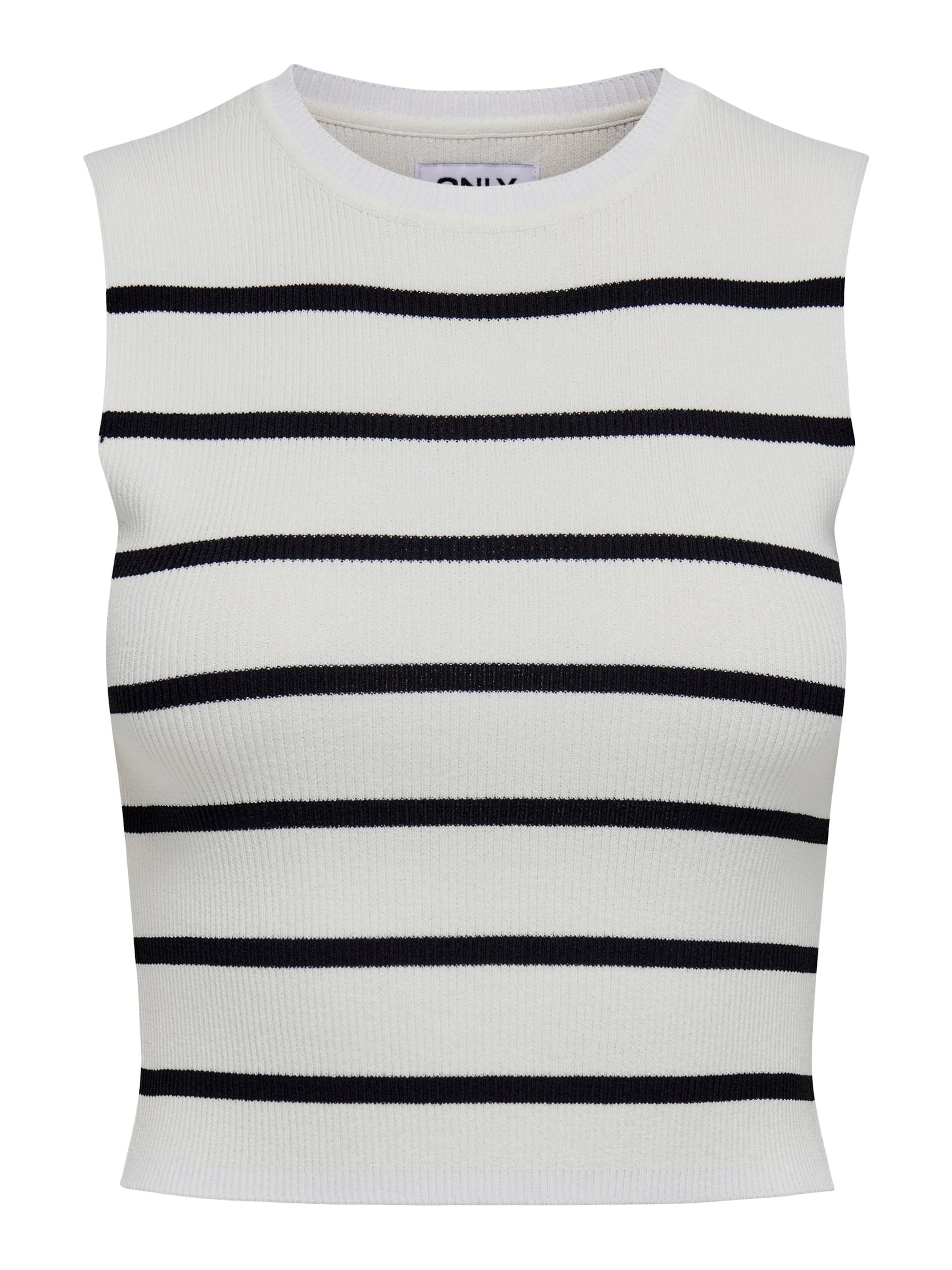 ONLY Kootud topp &#x27;Majli&#x27;, värv valge: eest vaates