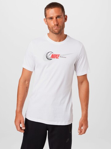 Tricou funcțional de la NIKE pe alb: față