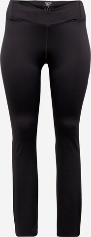 ReebokFlared/zvonoliki kroj Sportske hlače - crna boja: prednji dio