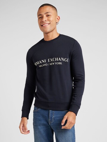 Felpa di ARMANI EXCHANGE in blu: frontale