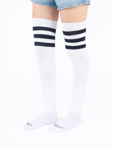 American Socks Overknee socks 'Old School' in White