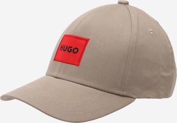 HUGO Шапка с козирка в кафяво: отпред
