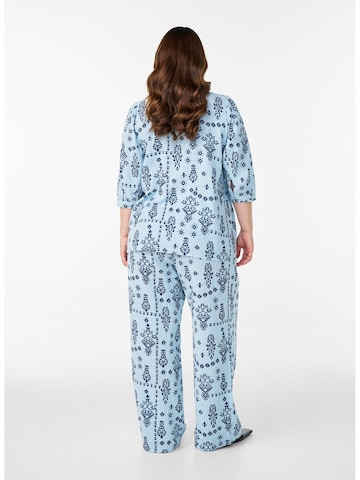 Zizzi Traditional Blouse 'VVIVA' in Blue