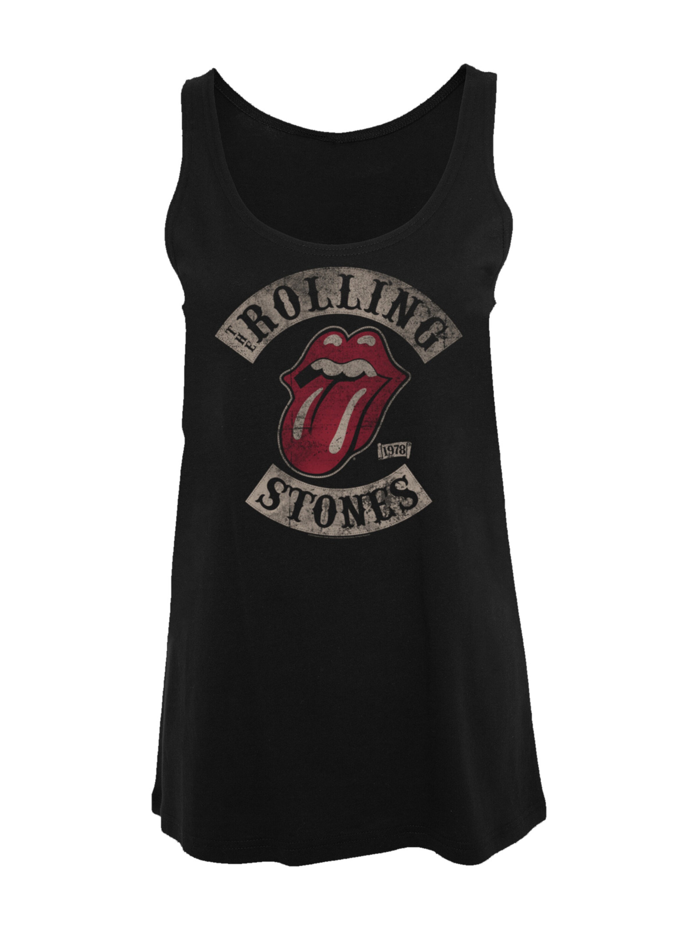 F4NT4STIC Top 'The Rolling Stones Tour '78' in Zwart: voorkant