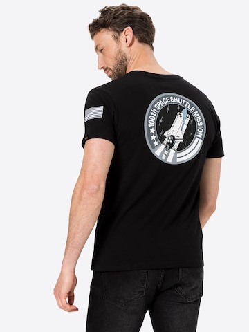 ALPHA INDUSTRIES Shirt 'Space Shuttle' in Zwart