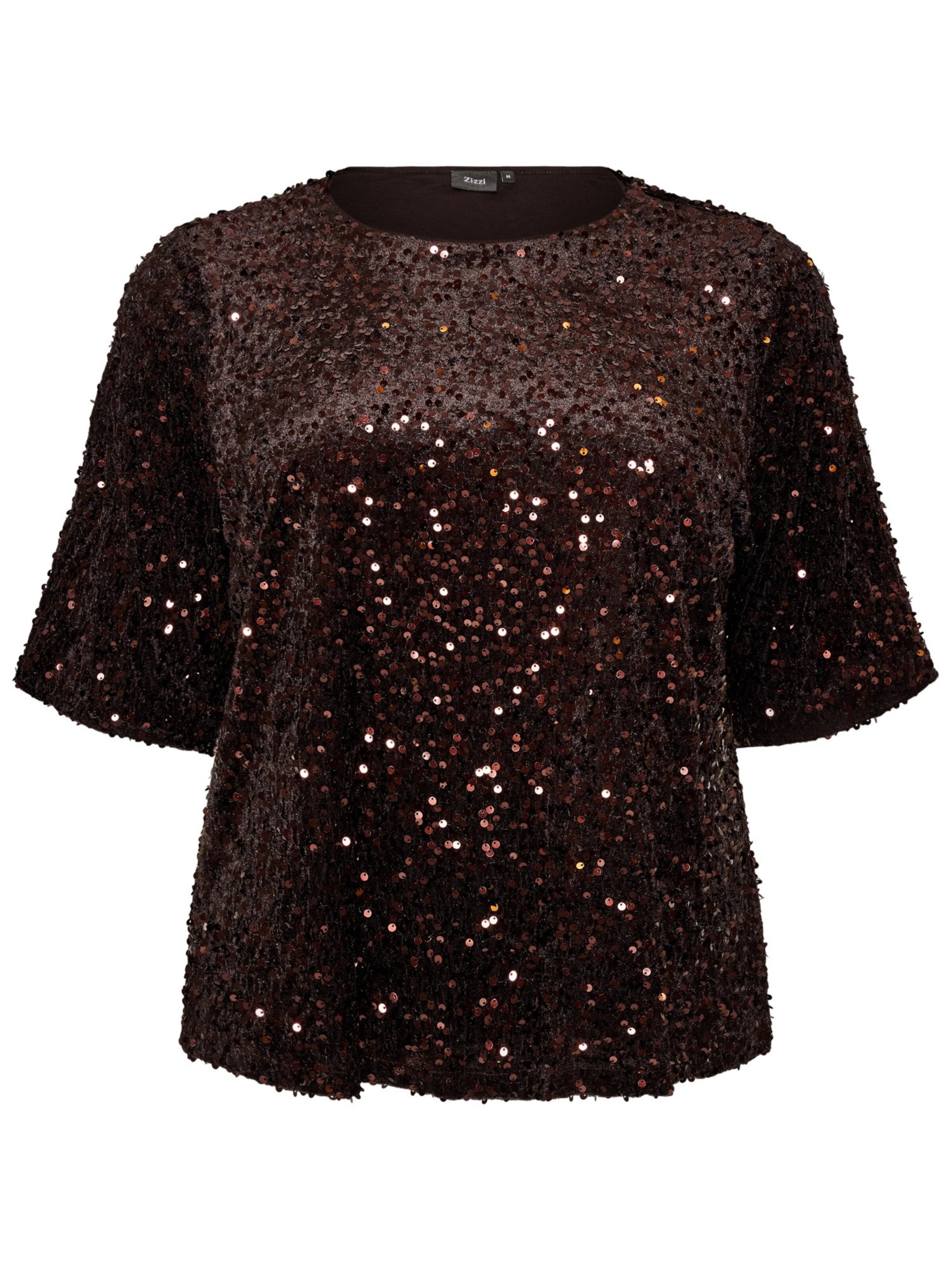 Camicia da donna di Zizzi in marrone: frontale