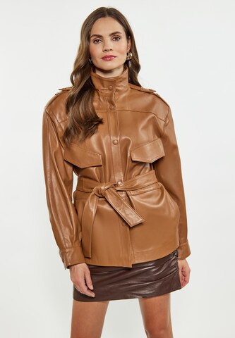 faina Between-season jacket in Brown: front