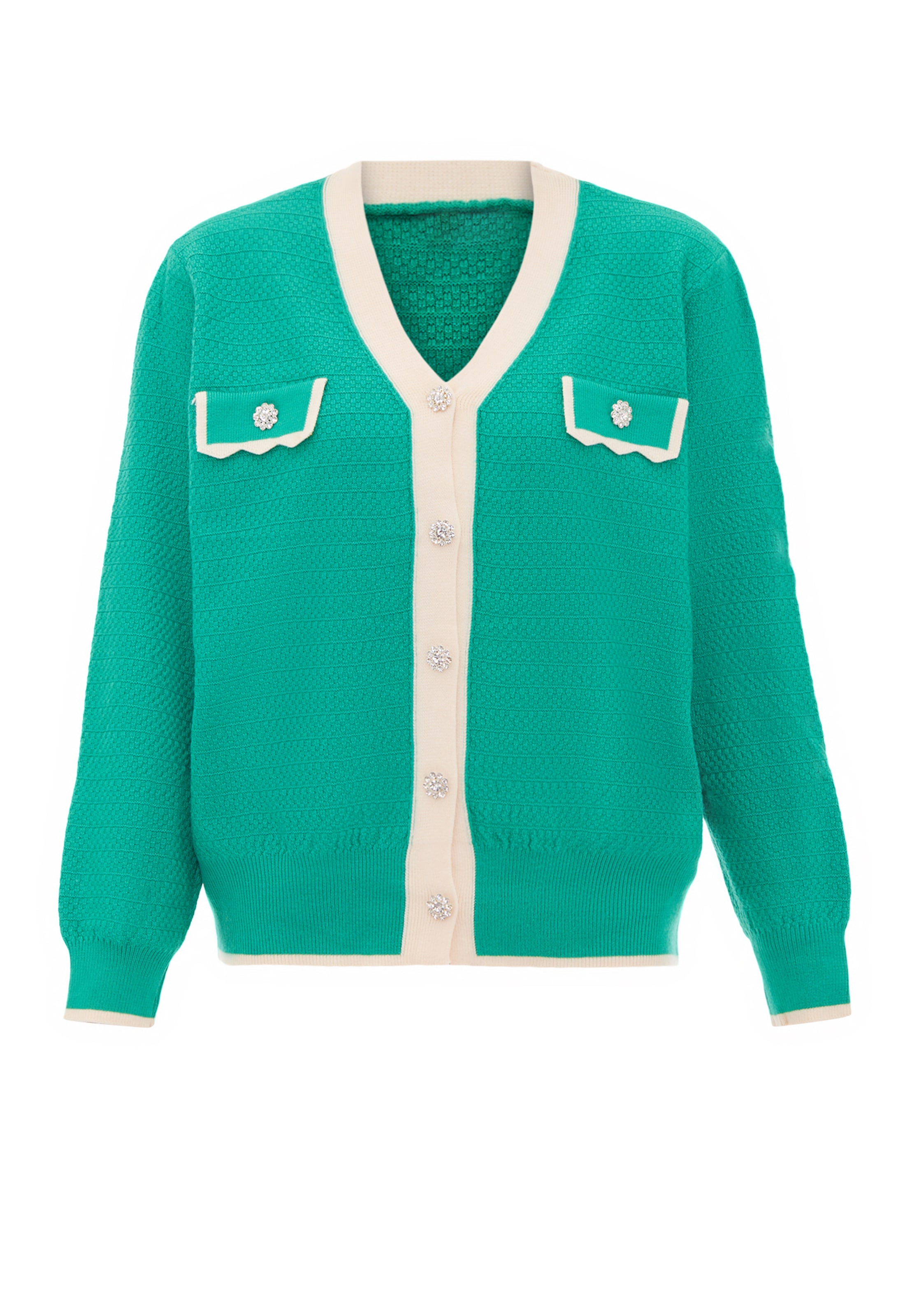 carato Knit cardigan in Green: front
