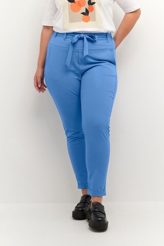 KAFFE CURVE Regular Broek 'Jia' in Blauw: voorkant