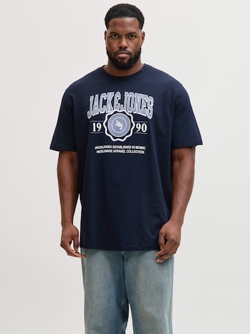 Jack & Jones Plus Shirt 'JJMAKO' in Blue: front