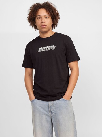 JACK & JONES - Camiseta en negro: frente