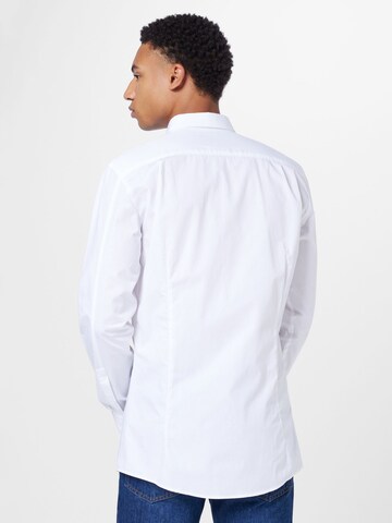 HUGO Slim Fit Hemd 'Elisha' in Weiß