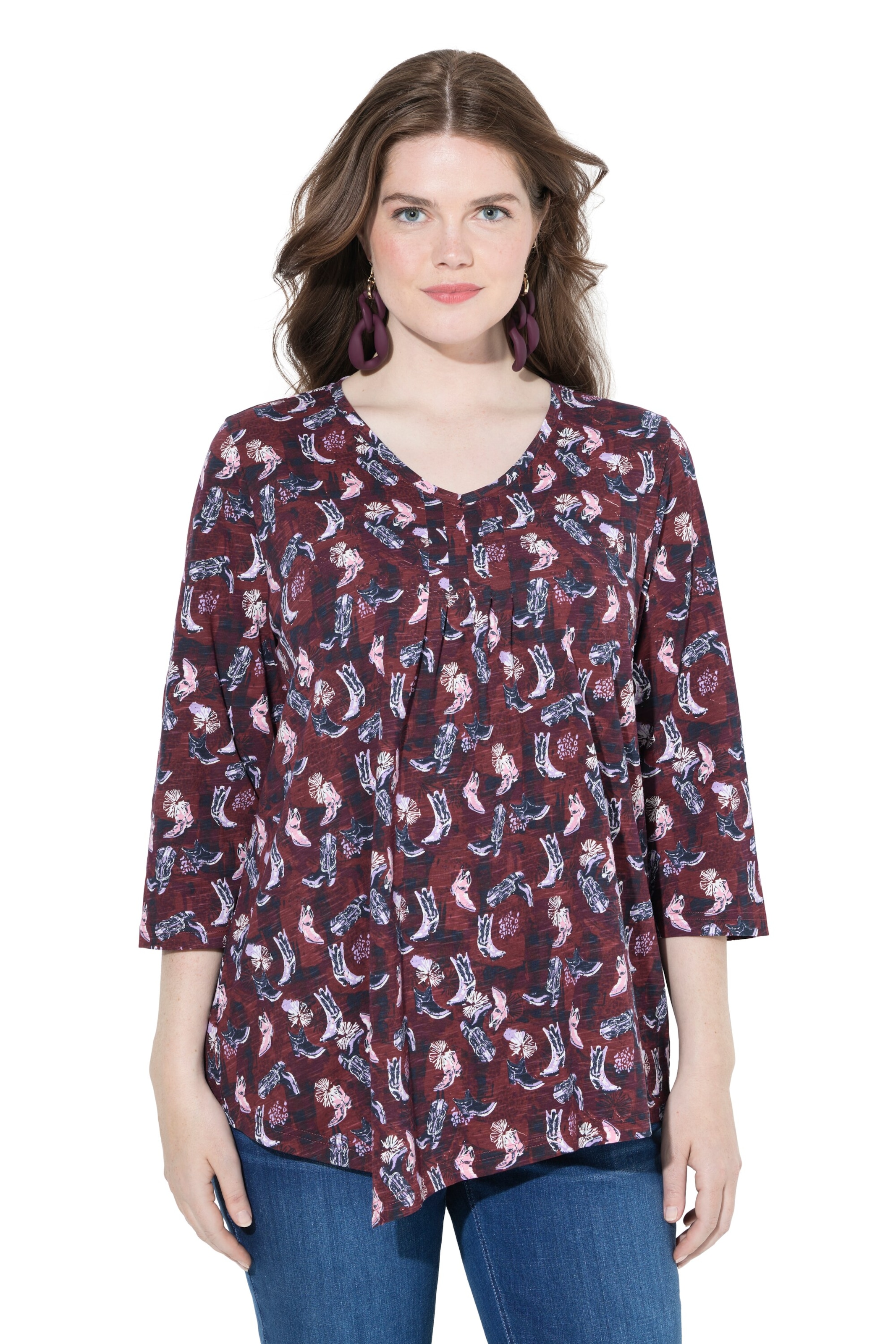 Ulla Popken Bluse in Lila: Vorderseite