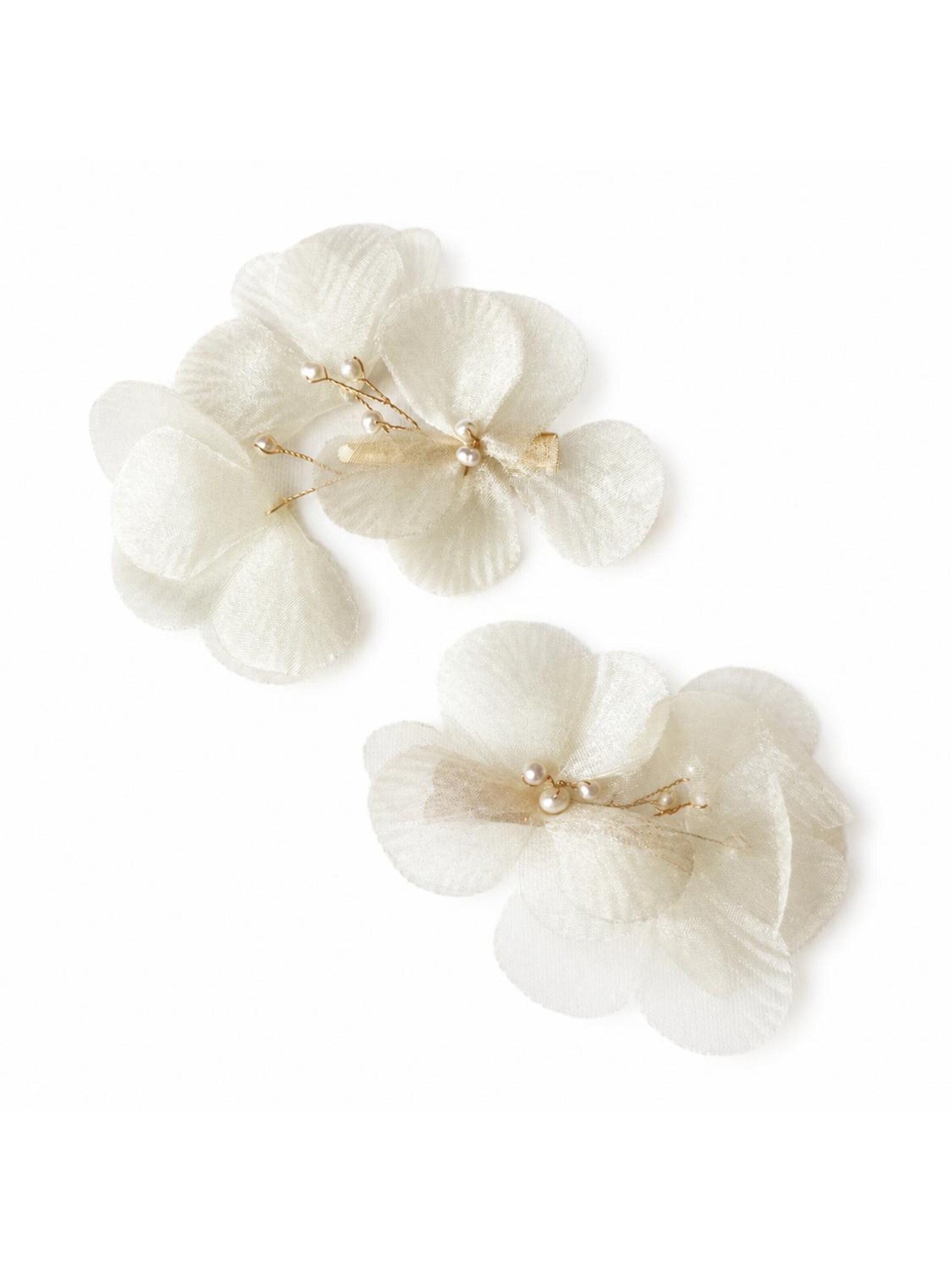 Ornement pour cheveux 'Florence Hairclips Gold' Sally Jane Bridal en or : devant