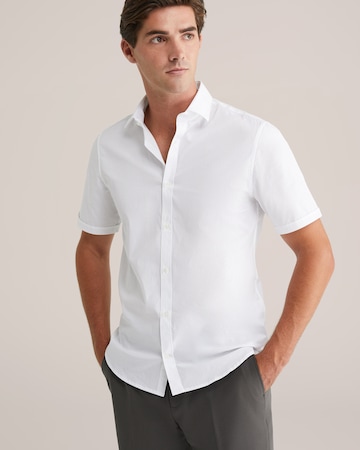 WE Fashion Slim Fit Hemd in Weiß: Vorderseite