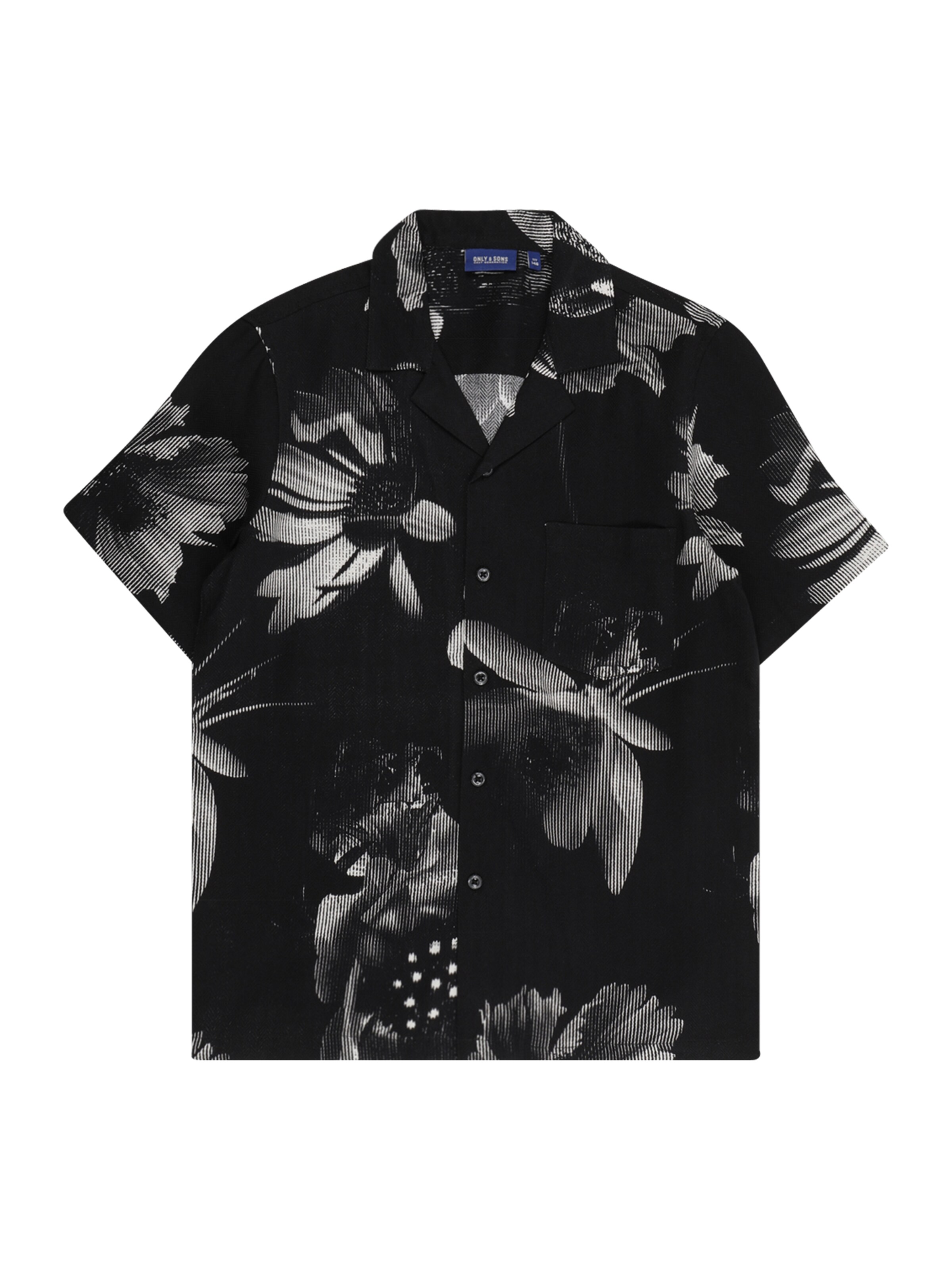 Only & Sons Junior Regular Fit Hemd 'OSJROCKET' in Schwarz: Vorderseite