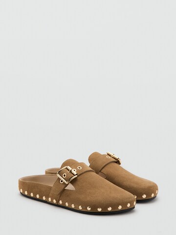 MANGO Pantolette 'Ken' in Braun