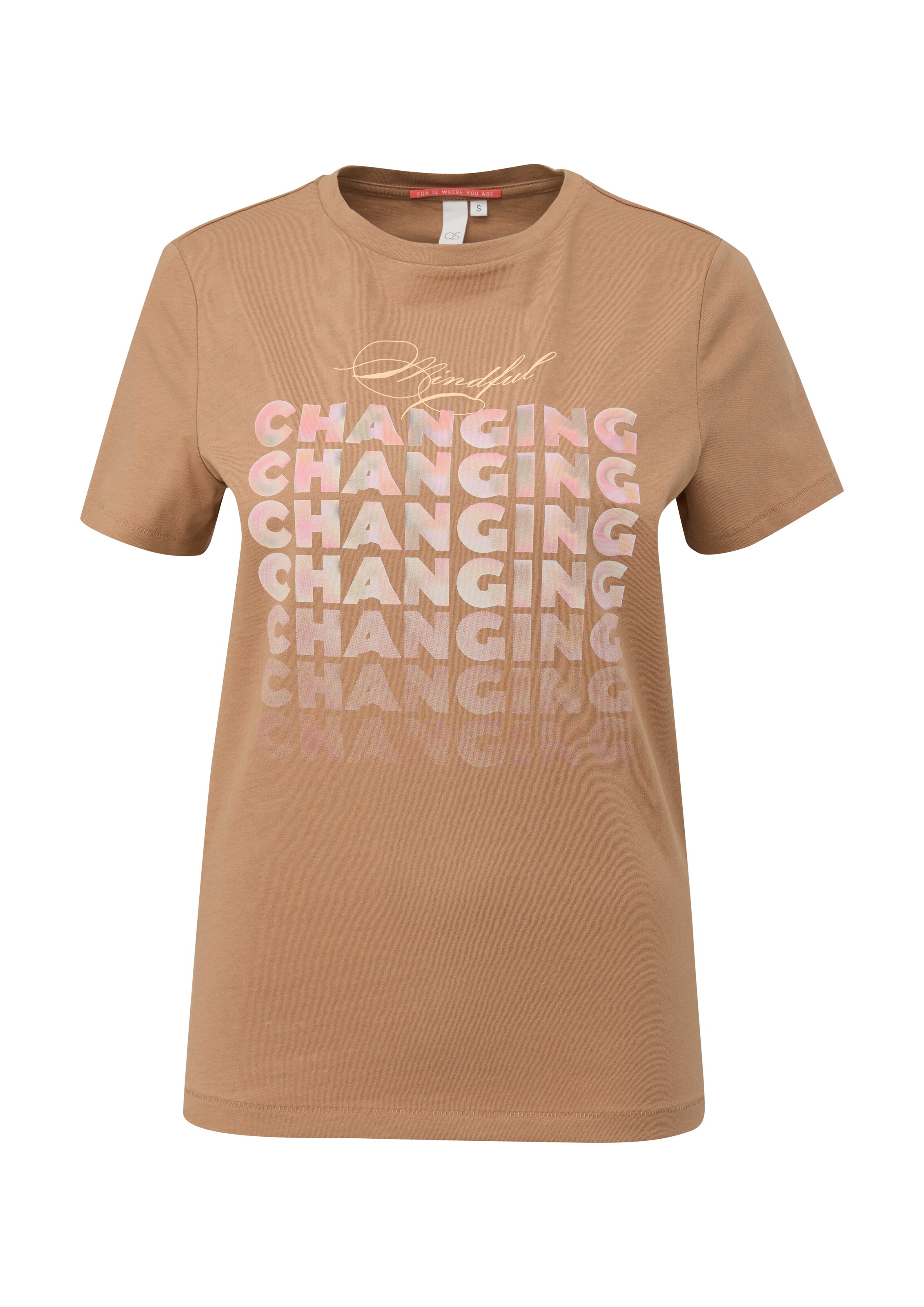 QS Shirt in Bruin: voorkant