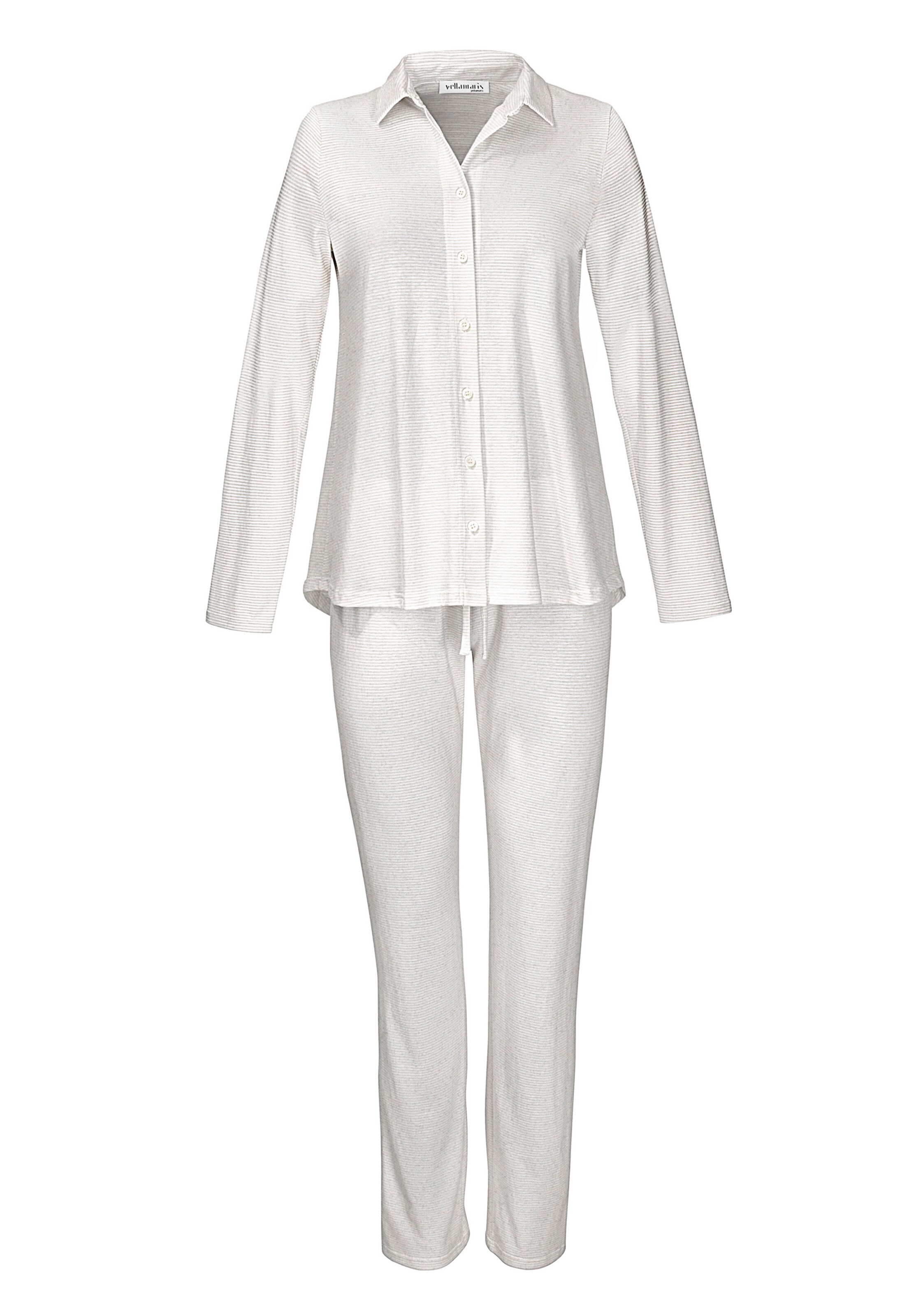 Yellamaris - Pijama ' Classic ' em cinzento: frente