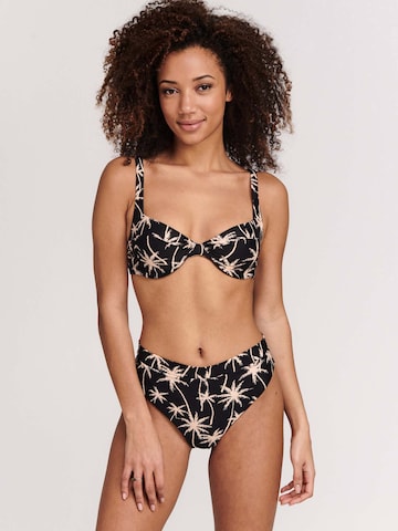 Shiwi T-shirt Bikini 'DAISY' in Zwart: voorkant