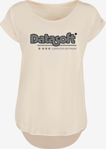 F4NT4STIC Shirt 'Retro Gaming Datasoft' in Beige: voorkant