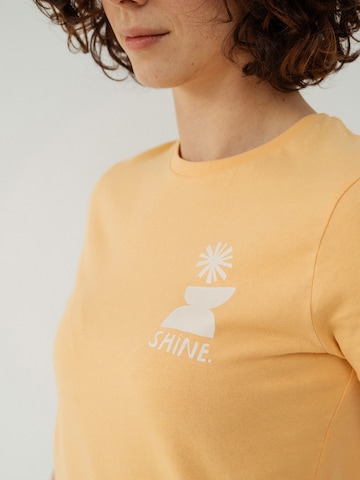 Kultgut Shirt 'Shine' in Yellow