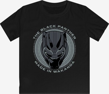 F4NT4STIC Shirt 'Marvel Black Panther Made in Wakanda' in Zwart: voorkant