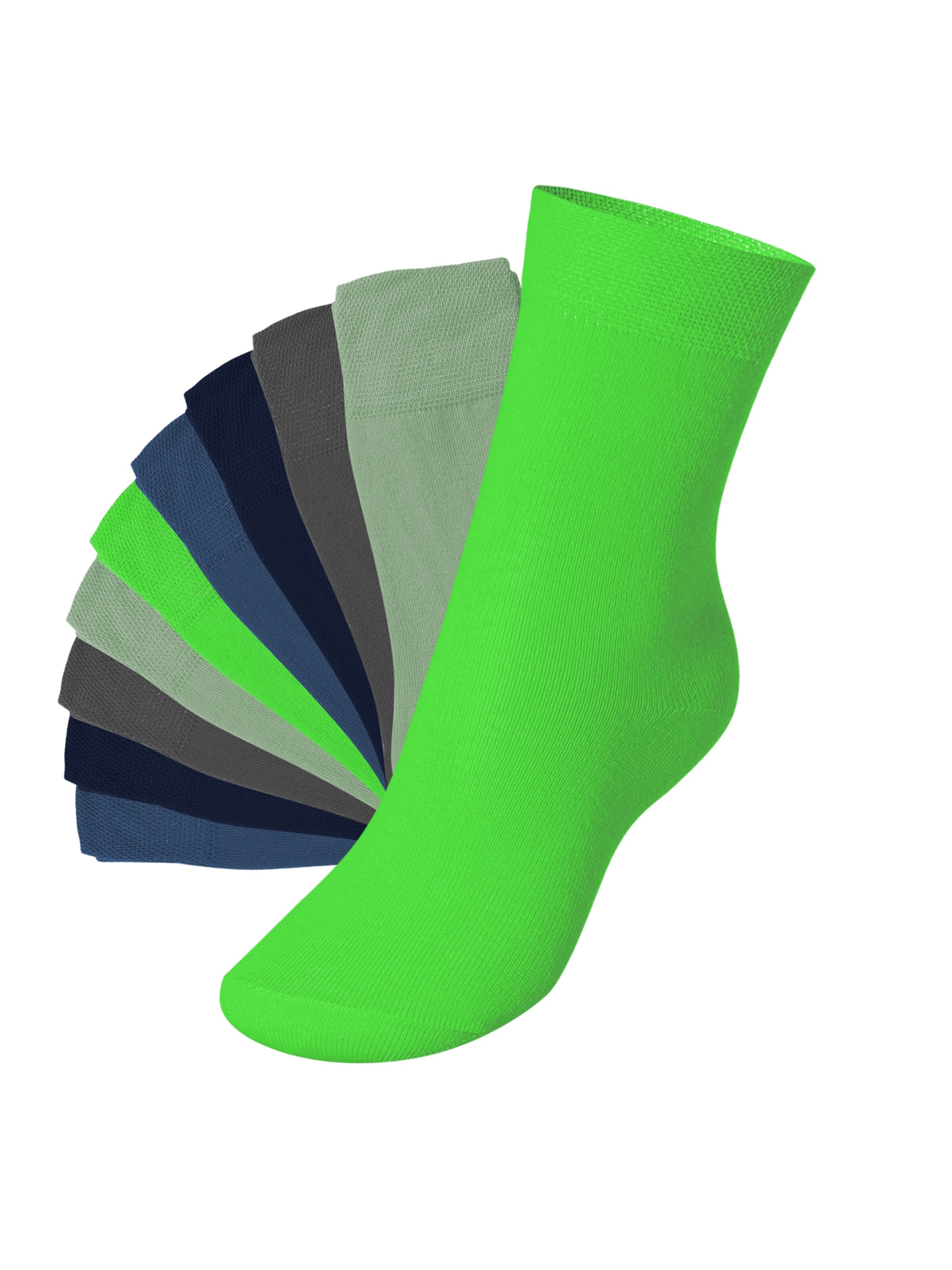 footstar Socken 'EVERYDAY!'‌‌‌‌‌‌ in Grün: Vorderseite