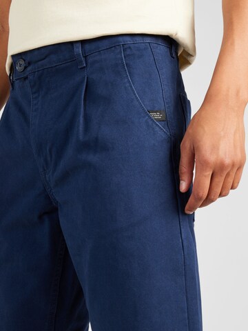 BLEND Regular Pleat-Front Pants in Blue