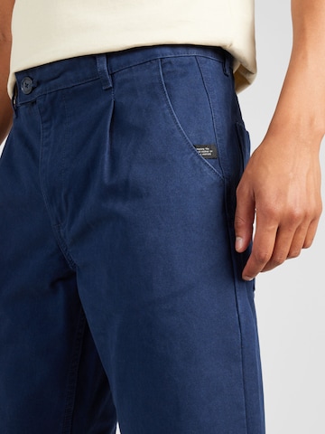 BLEND Regular Plissert bukse i blå